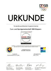 Urkunde TSG